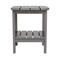 Flash Furniture Gray 2 Tier Adirondack Style Patio Side Table LE-HMP-1035-1517H-GY-GG - alternate 2